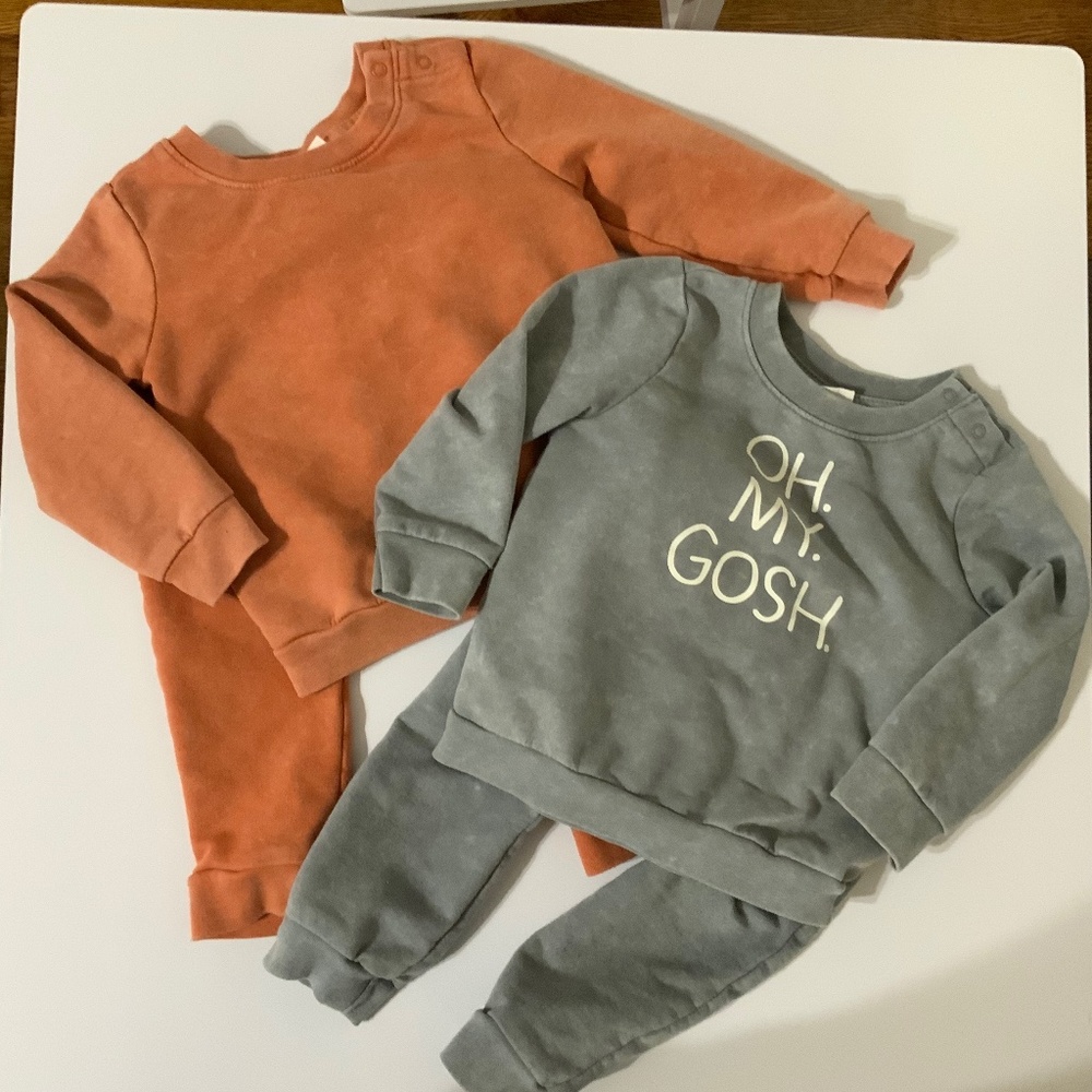 Cat & Jack Baby 2-pc sweatshirt & pant set, bundle of 2